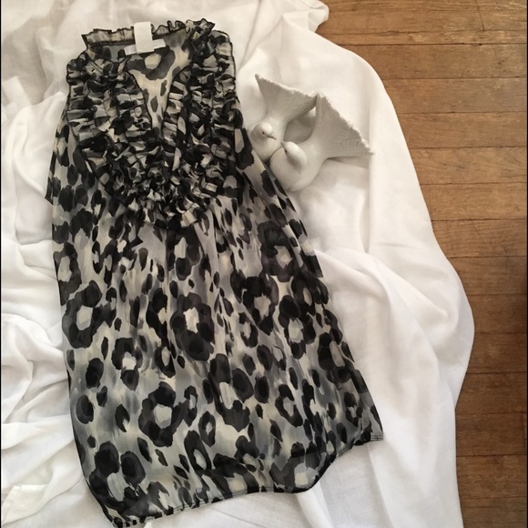 Charlotte Russe Sexy Leopard-Print Ruffle Negligée - Picture 4 of 7